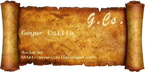 Geyer Csilla névjegykártya