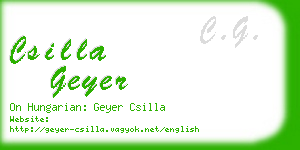 csilla geyer business card